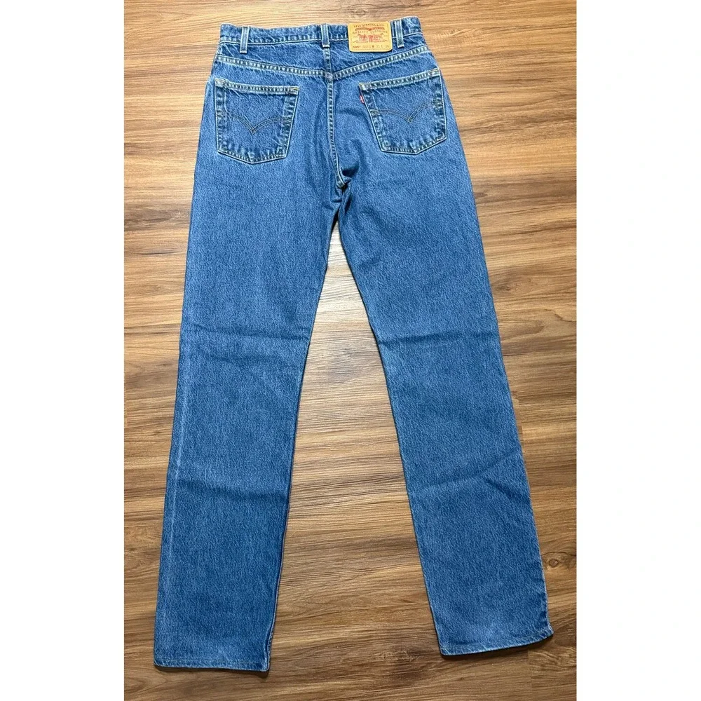 VTG 90s Levis 505 Regular Fit Straight Leg Jeans Mens Blue Denim Sz 31x36